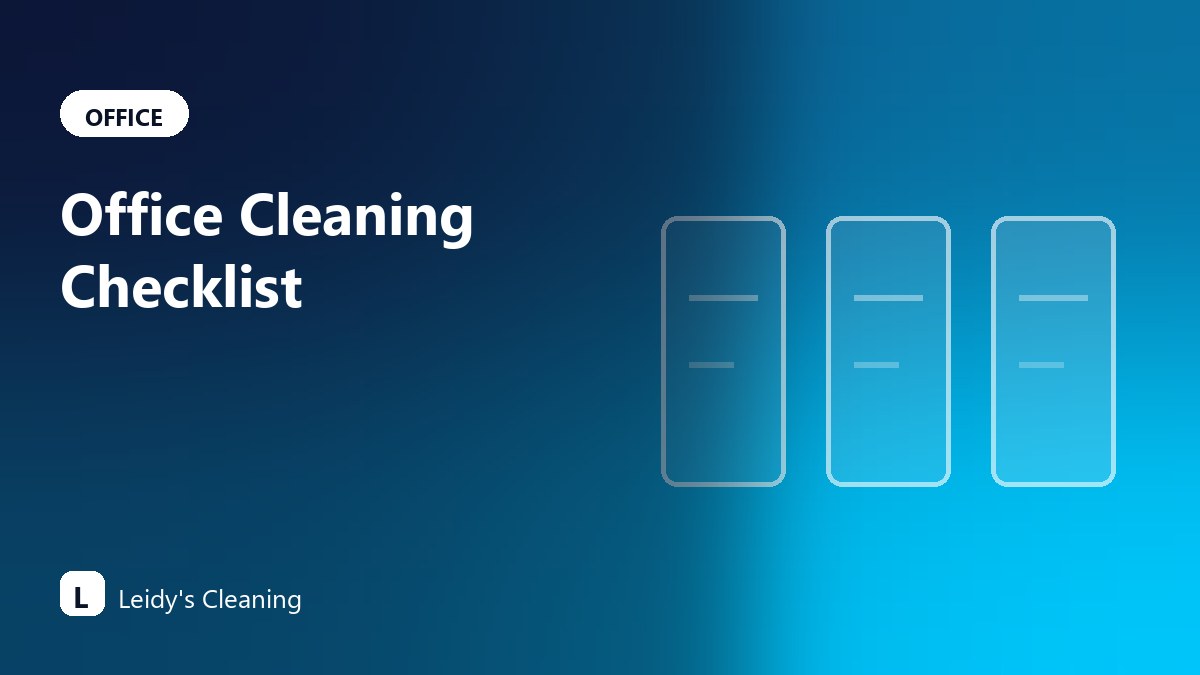 Office Cleaning Checklist for Small Washington Businesses